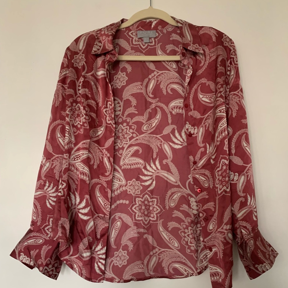 Paisley silk button up!